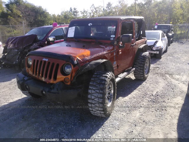 1J4AA2D16BL503706 - 2011 JEEP WRANGLER SPORT ნარინჯისფერი ფოტო 2