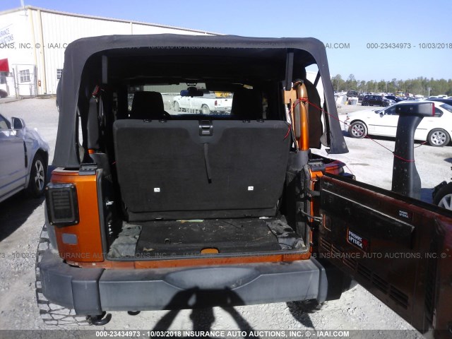 1J4AA2D16BL503706 - 2011 JEEP WRANGLER SPORT ნარინჯისფერი ფოტო 8