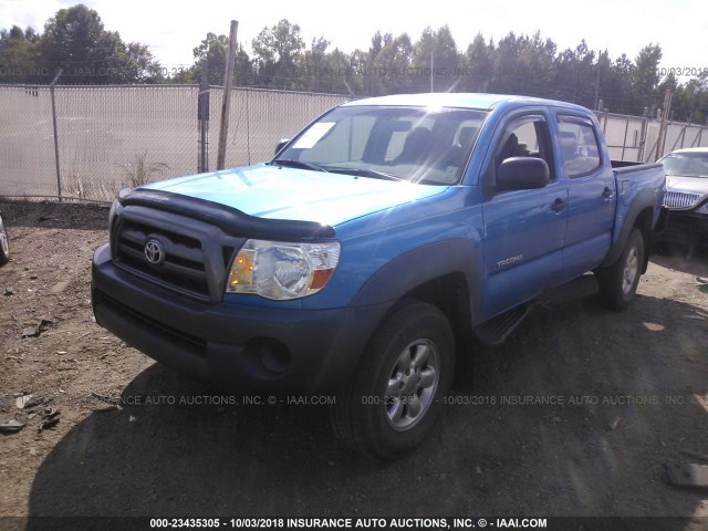3TMJU62NX9M079871 - 2009 TOYOTA TACOMA DOUBLE CAB PRERUNNER BLUE photo 2