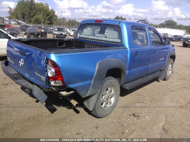3TMJU62NX9M079871 - 2009 TOYOTA TACOMA DOUBLE CAB PRERUNNER BLUE photo 4