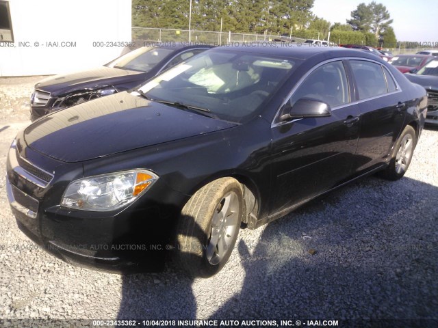 1G1ZC5EU7BF395035 - 2011 CHEVROLET MALIBU 1LT BLACK photo 2