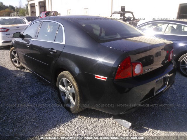 1G1ZC5EU7BF395035 - 2011 CHEVROLET MALIBU 1LT BLACK photo 3