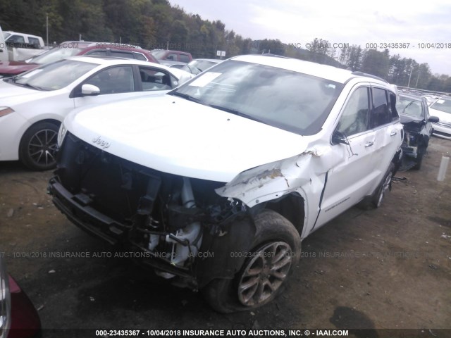 1C4RJFBGXEC571891 - 2014 JEEP GRAND CHEROKEE LIMITED WHITE photo 2