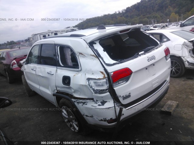 1C4RJFBGXEC571891 - 2014 JEEP GRAND CHEROKEE LIMITED WHITE photo 3