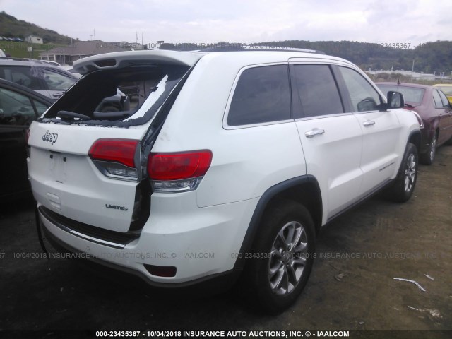1C4RJFBGXEC571891 - 2014 JEEP GRAND CHEROKEE LIMITED WHITE photo 4