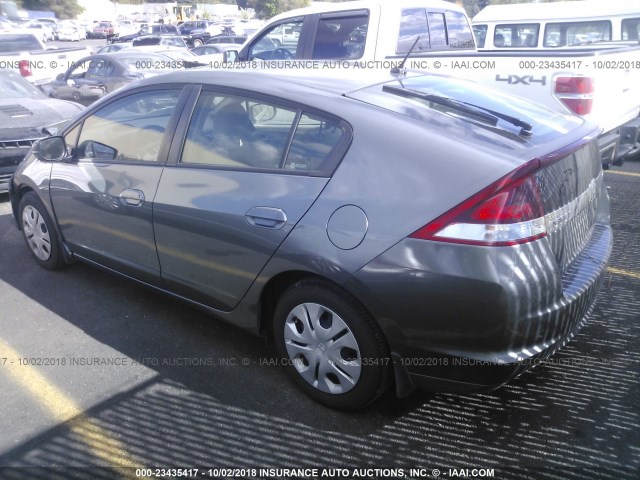 JHMZE2H54DS006381 - 2013 HONDA INSIGHT LX GRAY photo 3