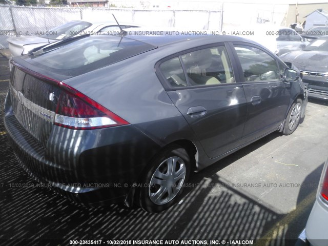 JHMZE2H54DS006381 - 2013 HONDA INSIGHT LX GRAY photo 4