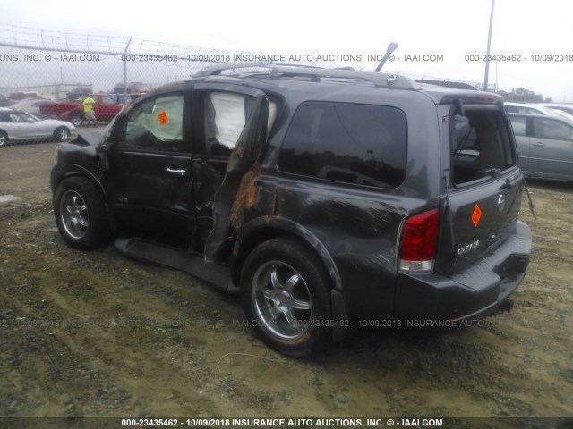 5N1BA08D58N613464 - 2008 NISSAN ARMADA SE/LE GRAY photo 3