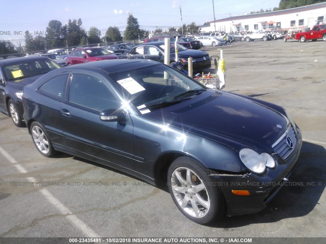 WDBRN47J72A316196 - 2002 MERCEDES-BENZ C 230K SPORT COUPE GRAY photo 1