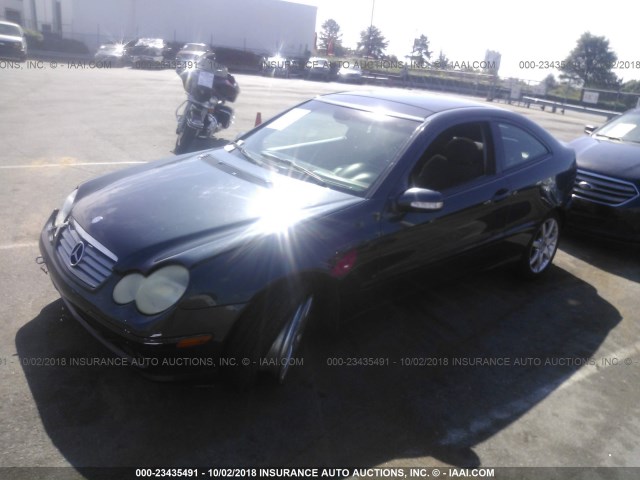 WDBRN47J72A316196 - 2002 MERCEDES-BENZ C 230K SPORT COUPE GRAY photo 2