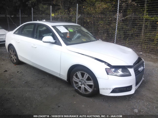 WAULF78K29N061017 - 2009 AUDI A4 2.0T QUATTRO WHITE photo 1