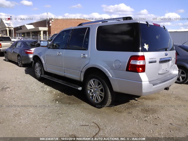 1FMJU1K57CEF01767 - 2012 FORD EXPEDITION LIMITED SILVER photo 3