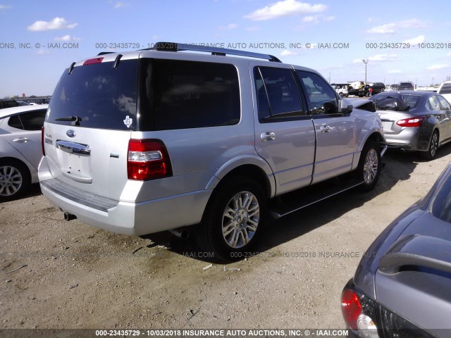 1FMJU1K57CEF01767 - 2012 FORD EXPEDITION LIMITED SILVER photo 4