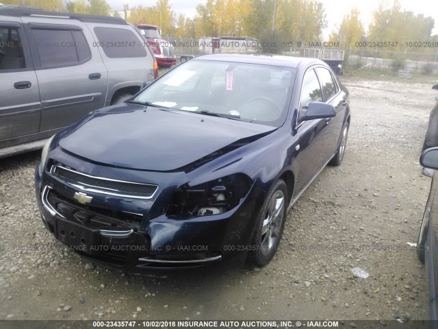 1G1ZH57B984214888 - 2008 CHEVROLET MALIBU 1LT BLUE photo 2