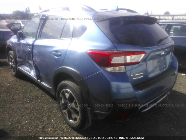 JF2GTACC0JH305648 - 2018 SUBARU CROSSTREK PREMIUM BLUE photo 3