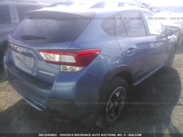 JF2GTACC0JH305648 - 2018 SUBARU CROSSTREK PREMIUM BLUE photo 4