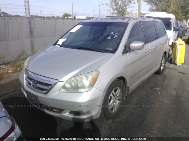 5FNRL38746B052484 - 2006 HONDA ODYSSEY EXL SILVER photo 2