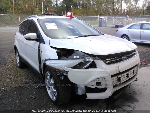 1FMCU9J98DUD55429 - 2013 FORD ESCAPE TITANIUM WHITE photo 1