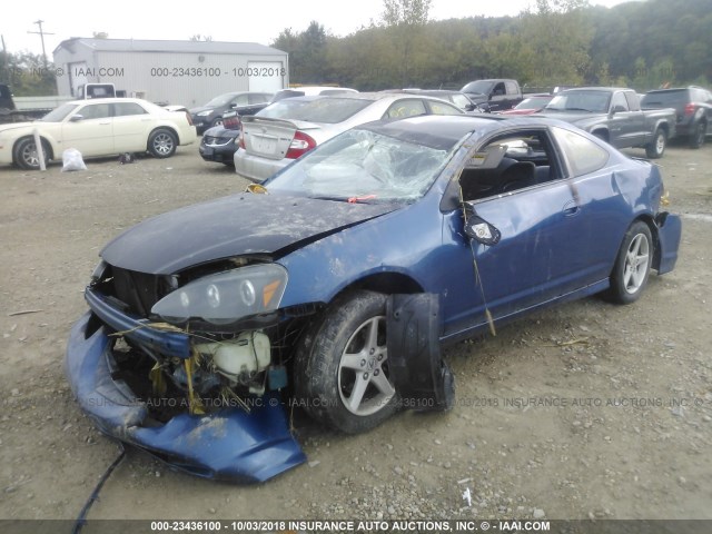 JH4DC53013S002218 - 2003 ACURA RSX TYPE-S BLUE photo 2