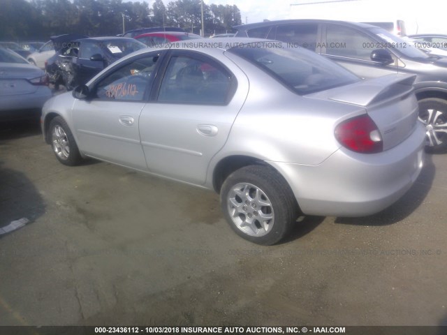 1B3ES56C22D655952 - 2002 DODGE NEON ES SILVER photo 3