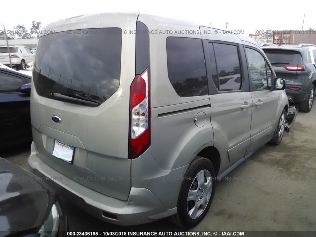 NM0AE8F76E1149777 - 2014 FORD TRANSIT CONNECT XLT BROWN photo 4