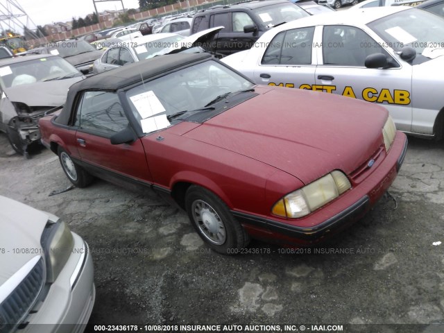 1FABP44A0HF192579 - 1987 FORD MUSTANG LX RED photo 1