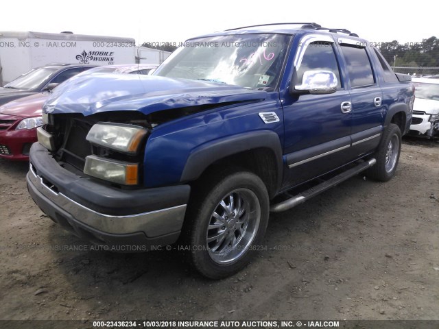 3GNEC12T84G151283 - 2004 CHEVROLET AVALANCHE C1500 BLUE photo 2