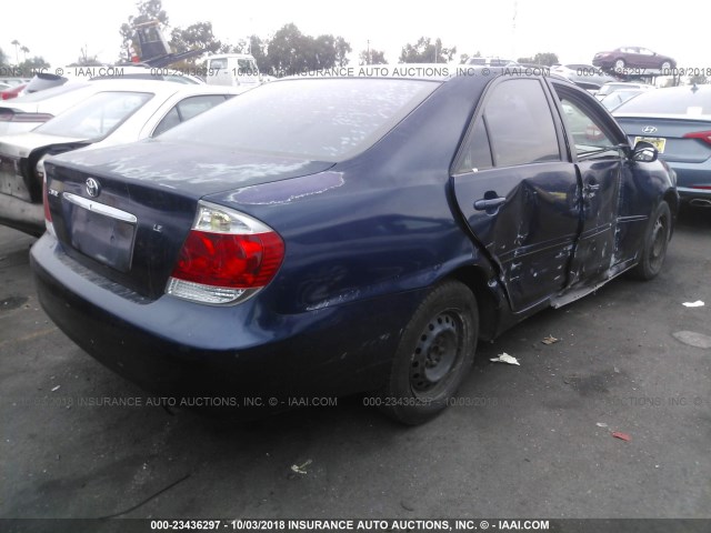 4T1BE32K95U004988 - 2005 TOYOTA CAMRY LE/XLE/SE Көк фото 4