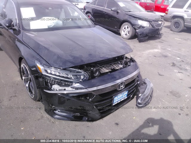 1HGCV1F3XJA159935 - 2018 HONDA ACCORD SPORT BLACK photo 6