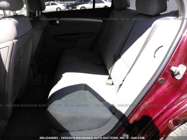 1G8ZS57B78F247928 - 2008 SATURN AURA XE MAROON photo 8