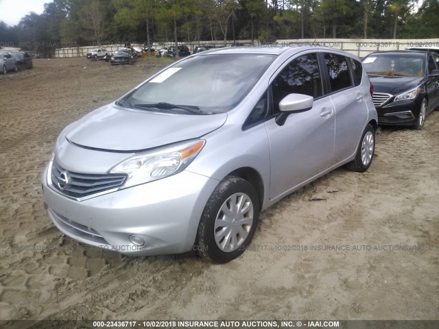 3N1CE2CP9FL440297 - 2015 NISSAN VERSA NOTE S/S PLUS/SV/SL/SR SILVER photo 2