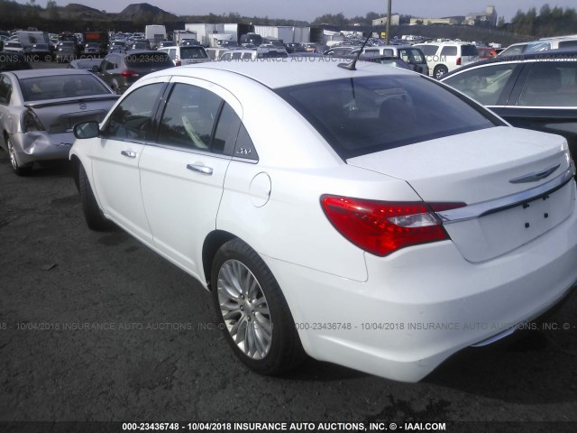 1C3BC2FB1BN572225 - 2011 CHRYSLER 200 LIMITED WHITE photo 3