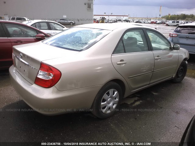 4T1BE32KX4U346464 - 2004 TOYOTA CAMRY LE/XLE/SE TAN photo 4