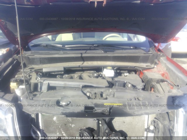 5N1AR2MN7EC678810 - 2014 NISSAN PATHFINDER S/SV/SL/PLATINUM RED photo 10