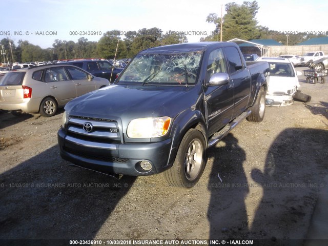 5TBET34156S508335 - 2006 TOYOTA TUNDRA DOUBLE CAB SR5 BLUE photo 2