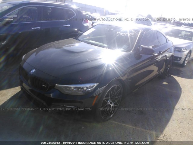 WBS4Y9C59JAA85627 - 2018 BMW M4 BLACK photo 2