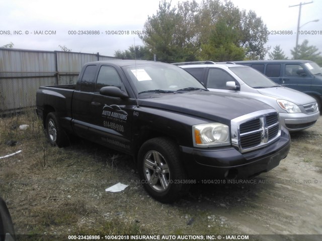 1D7HE42K87S104640 - 2007 DODGE DAKOTA SLT BLACK photo 1