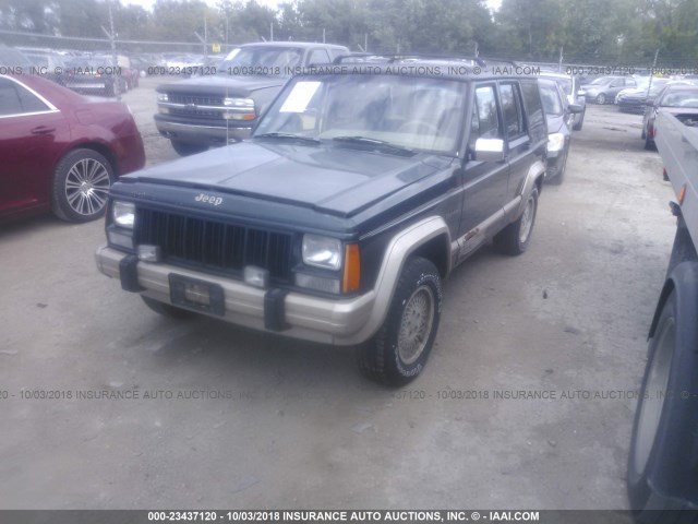 1J4FJ78S5PL508649 - 1993 JEEP CHEROKEE COUNTRY GREEN photo 2