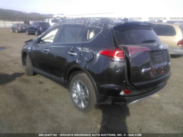 JTMDJREV8JD201629 - 2018 TOYOTA RAV4 HV LIMITED BLACK photo 3