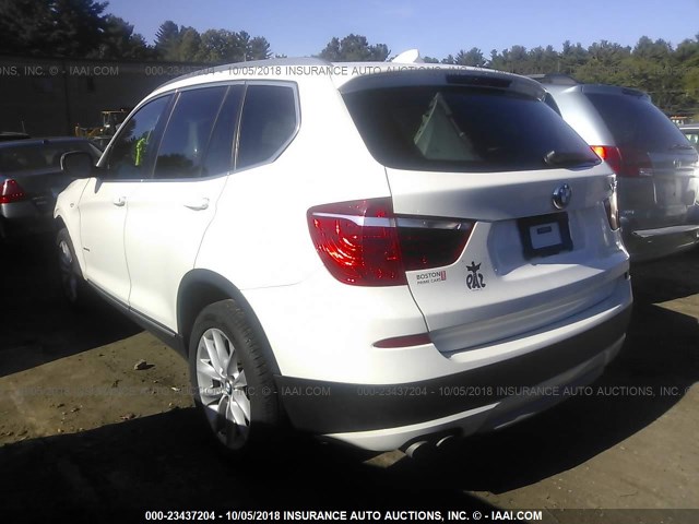 5UXWX5C5XBLW14287 - 2011 BMW X3 XDRIVE28I WHITE photo 3