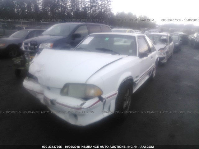 1FABP42E0KF269075 - 1989 FORD MUSTANG GT/COBRA GT WHITE photo 2