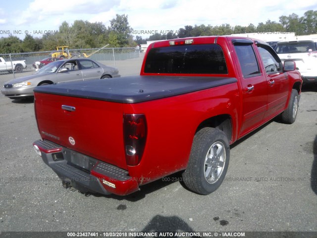 1GCDSCFE6B8104612 - 2011 CHEVROLET COLORADO LT RED photo 4