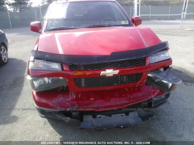 1GCDSCFE6B8104612 - 2011 CHEVROLET COLORADO LT RED photo 6