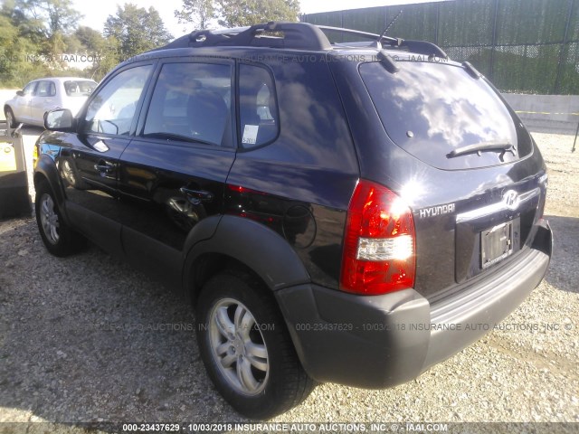 KM8JN12D06U313770 - 2006 HYUNDAI TUCSON GLS/LIMITED BLACK photo 3