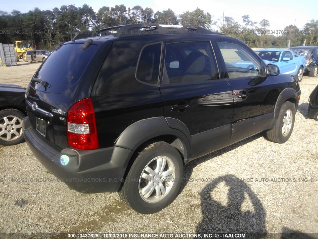 KM8JN12D06U313770 - 2006 HYUNDAI TUCSON GLS/LIMITED BLACK photo 4