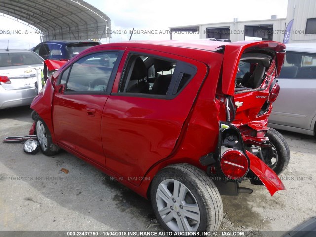 KL8CD6S92EC538021 - 2014 CHEVROLET SPARK 1LT RED photo 3