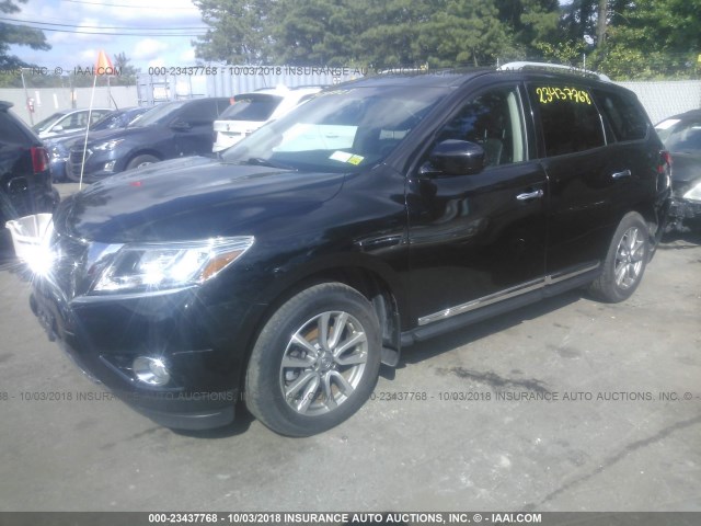 5N1AR2MM2EC668385 - 2014 NISSAN PATHFINDER S/SV/SL/PLATINUM BLACK photo 2
