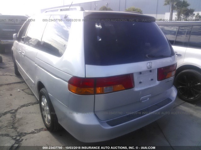 5FNRL18072B051072 - 2002 HONDA ODYSSEY EXL SILVER photo 3