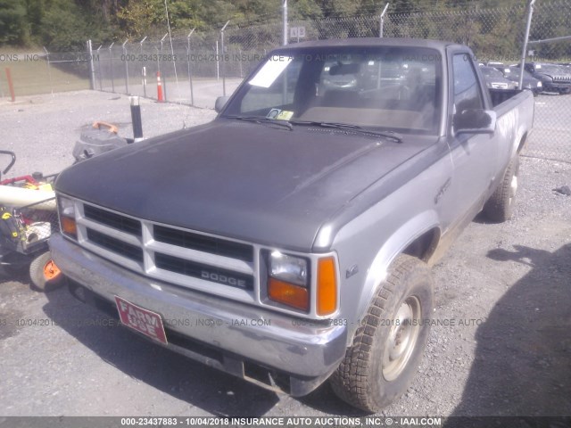 1B7GG26X0LS672241 - 1990 DODGE DAKOTA GRAY photo 6