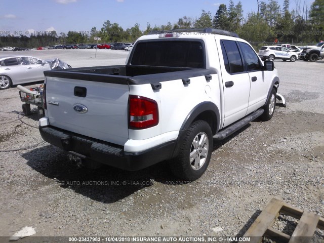 1FMEU31K37UA26439 - 2007 FORD EXPLORER SPORT TR XLT WHITE photo 4